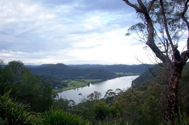 A splendid view of Hawkesbury River as you approach by car towards Wisemans Ferry