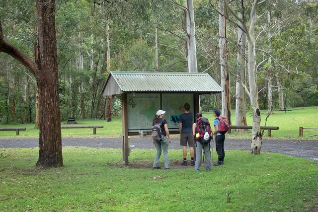This marks the start of the trail at the Mill Creek Road picnic area