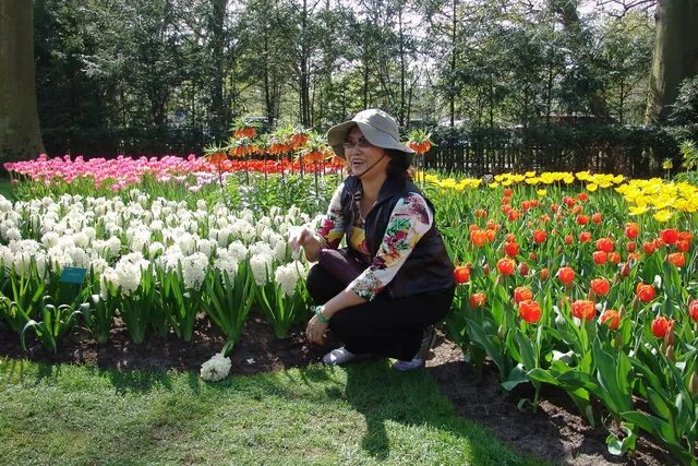 Ahhh, the classic 'sitting-in-the-flower-bed' pose