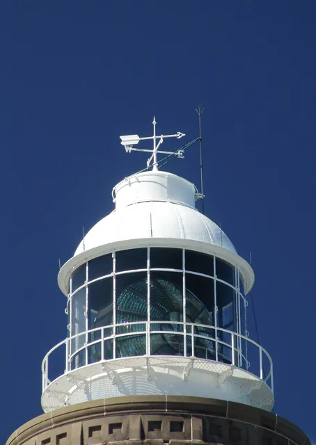 The massive lighthouse lens (called Fresnel I think) - the original installed in 1901 weighed 8 tons