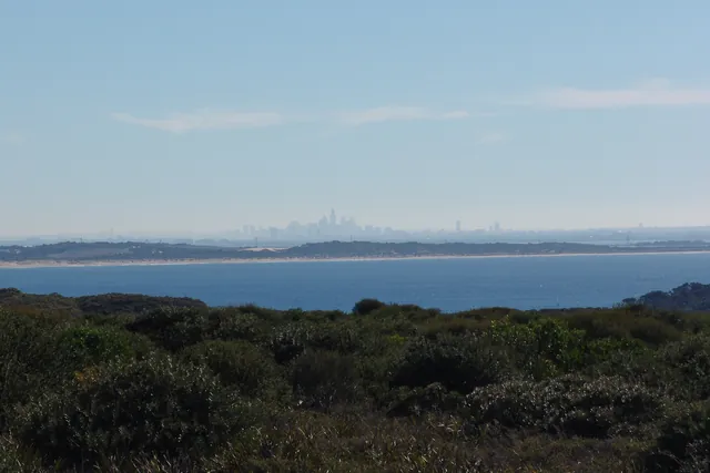 Looking across to Sydney city on the horizon