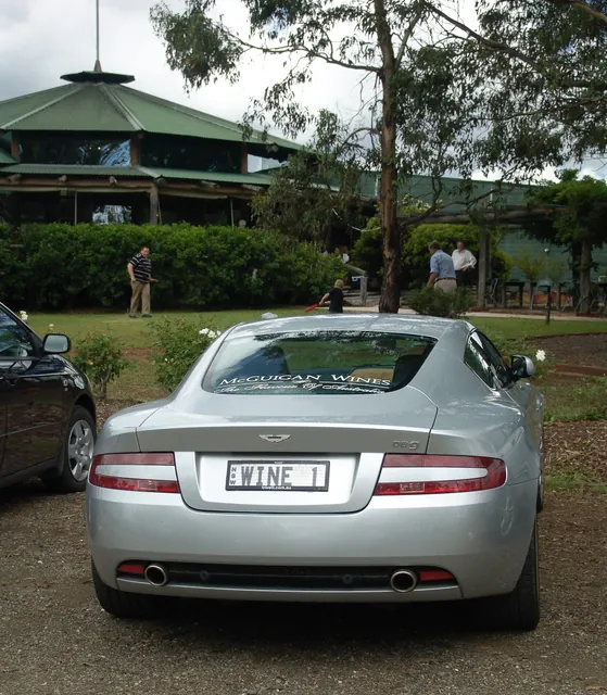 If you're doing well with your vineyard, then that's the car and number plate to have