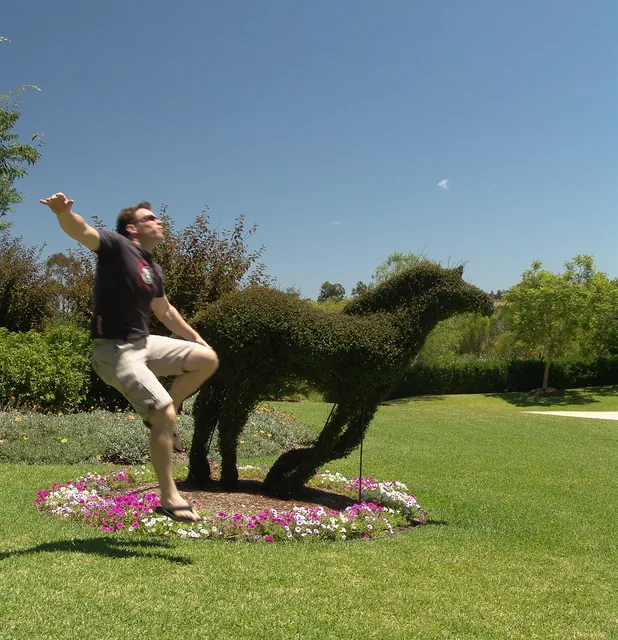 My first attempt at virtually mounting the horse. Nearly saw a repeat sprained ankle incident