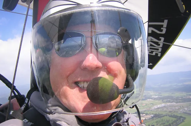 Mike enjoying a smooth ride so far