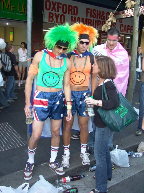"Say, we're from America. Can we get a photo with you guys since you look really cool?"