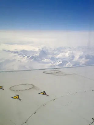 Flying over the spectacular Austrian alps was a treat