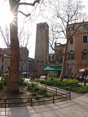 A local square which acts as a communal meeting point