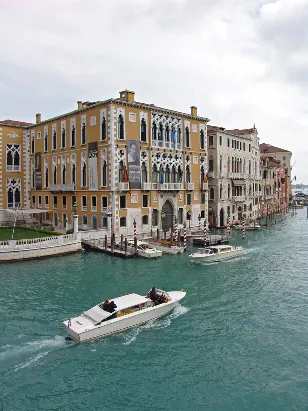 Private water taxis cruising the Grand Canal