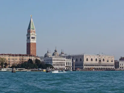 A view of St Mark's Square from the water bus