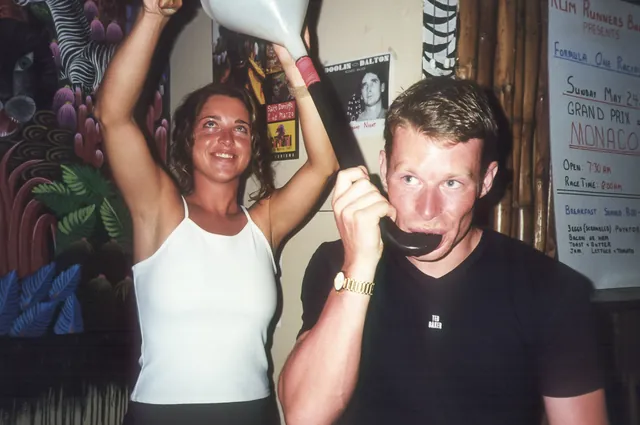 Nadya, our dive instructor, filling my snorkel - no problem!