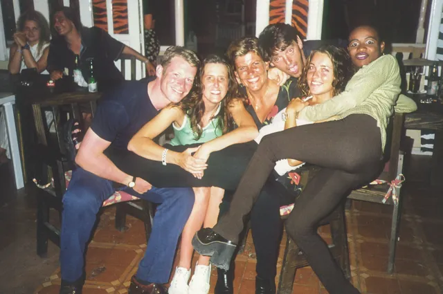 Not sure who junior Grace Jones is ... she decided to crash the group shot