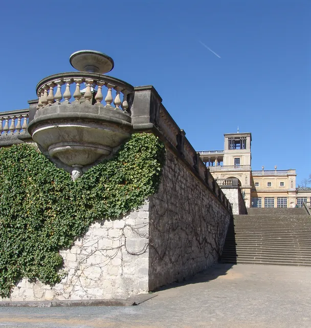 Looking up at the Orangery Palace