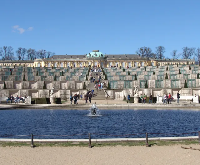 Sanssouci as seen from the south facing garden facade