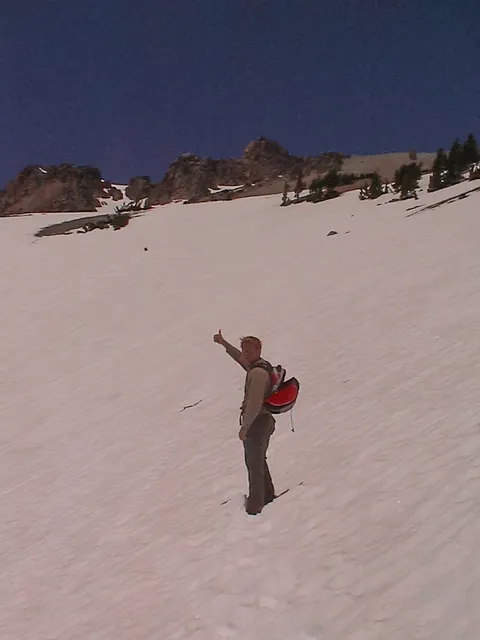 "Away we go. Is it too early for crampons?"