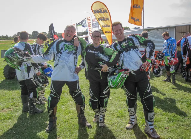 All kit up in our Kawasaki livery and accompanying armour