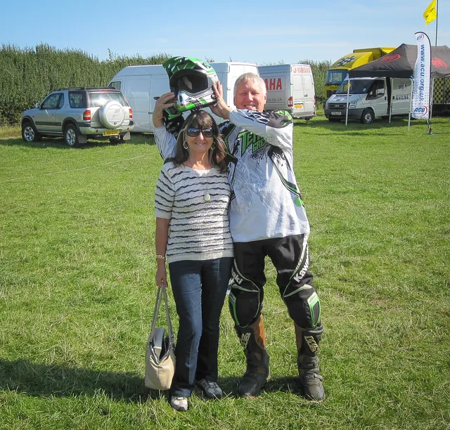 Maggie tagging along for some motoX widow spectating