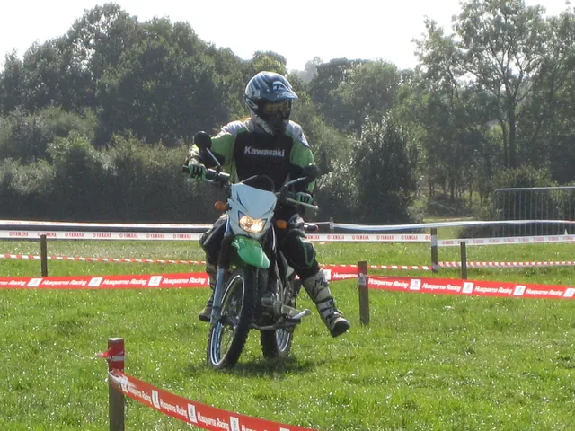 Gilly nervous about the riding at this stage. She would come good by the end of the day and come to love this bike