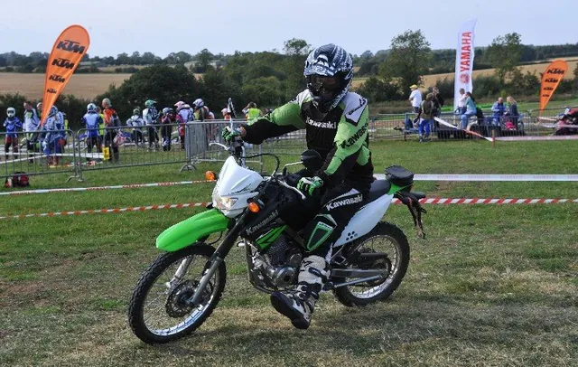 Gill getting to grips with the learner friendly Kawasaki