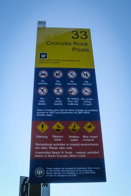 Australia seems to need signs like this to keep a lid on oikish behaviour