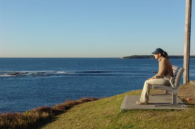 Gill adopting her Forrest Gump pose