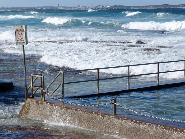 One of the outdoor seawater swimming pools on Cronulla beach