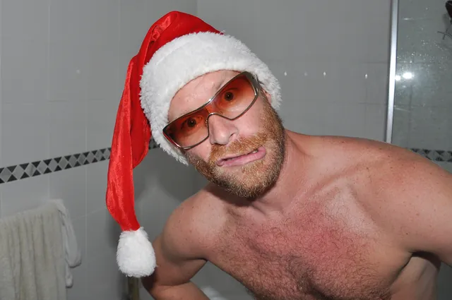 Posing for the fb Christmas profile pic