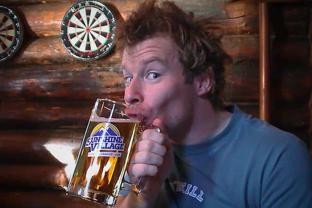 A lunchtime tankard of Sunshine Village couldn't be missed!