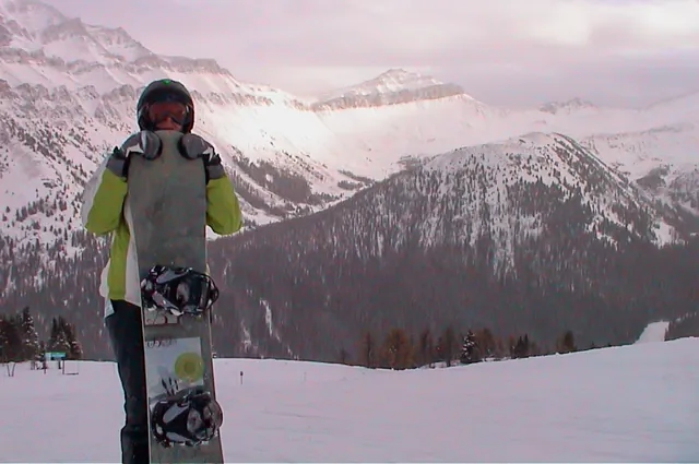 Gill with her beloved Burton Feelgood board