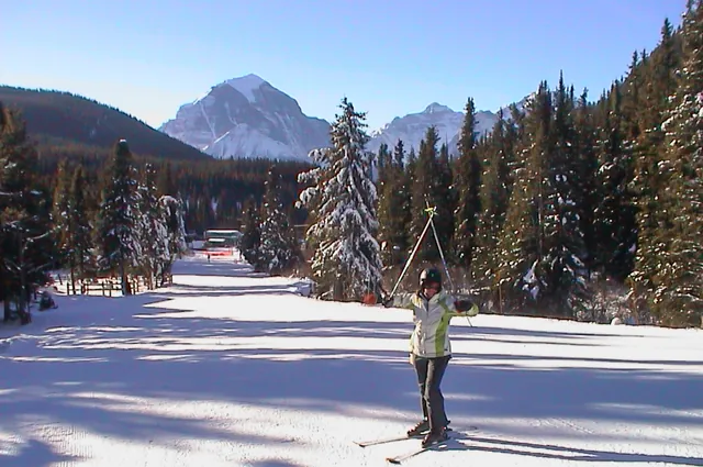 On an icy day, we decide to progress our skiing skills