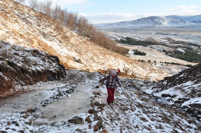 This section in particular was not a favourite of Gill's as it was sheet ice on the path