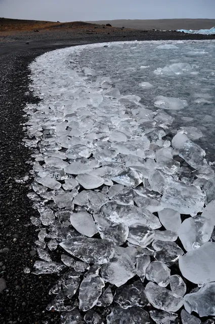 One of the best shots of the shoreline ice rocks