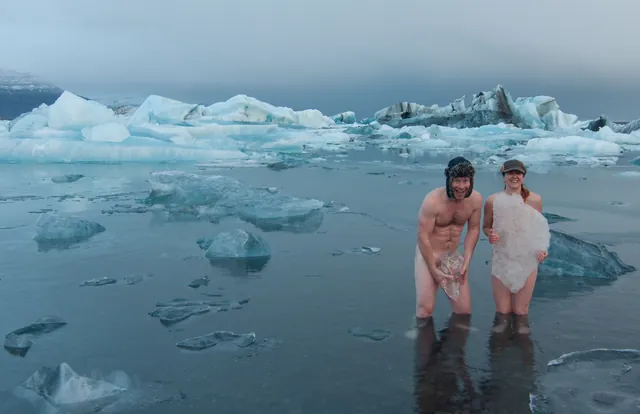 "I tell you what, I don't think much of the temperature of these Icelandic hot springs!"
