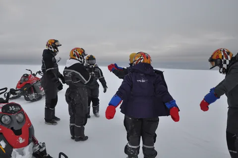 Our guide took us to the top of the Mýrdalsjökull glacier, since we had time on the 2hr trip. It was cold at the top so some hand warming exercises were shown