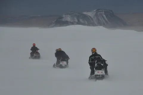 Keeping the bike balanced on the slope