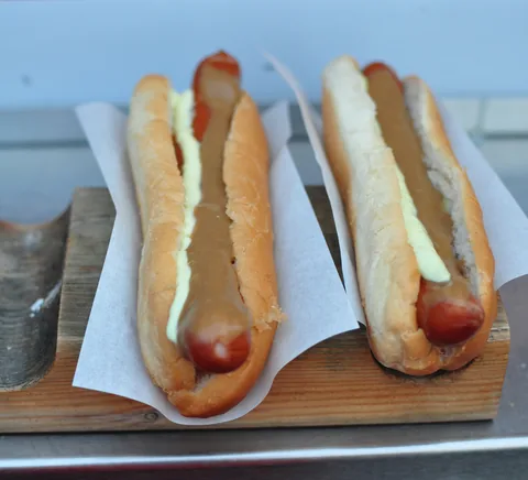 The Guardian newspaper rated this place one of the best hot dog stands in Europe in 2006