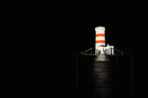 Visiting the Garðskagaviti lighthouse on our way to see the northern lights