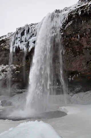 There's a classic photo of this waterfall in summer when it's overflowing and you can stand behind it
