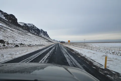 90 kph is slow when you're wanting to cover serious distance on the Route 1, but about right when it's slick with snow and ice