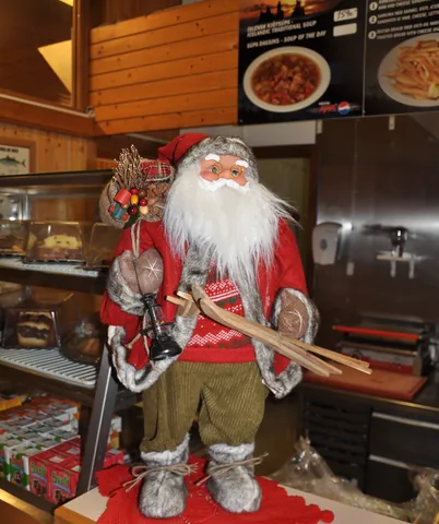 Iceland celebrates 13 'Yule Lads', or modern day equivalents of Santa Claus. Here one is standing on a fast food counter
