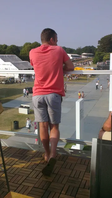 Dave's found motor nirvana ... watching the Goodwood hill climb from the (semi) exclusive position of the BMW owners rooftop bar