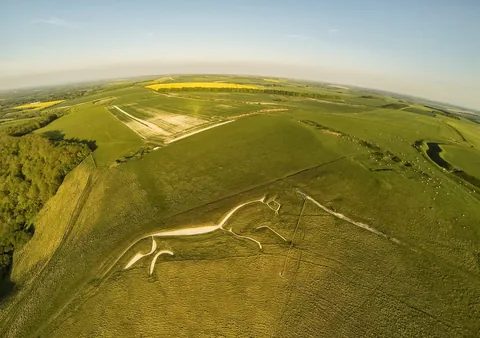 Not satisfied with the ground level views of the Uffington White Horse, I decided to return a week later with my quadcopter to get a better picture of it. You can see the full video at http://www.youtube.com/watch?v=7BdNZJjQ6v0