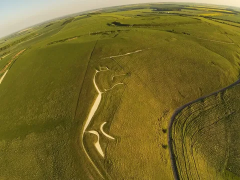 Most of the white horses can only be truly appreciated from above