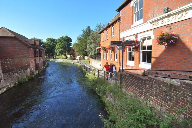 Setting off from the Bishop on the Bridge in Winchester