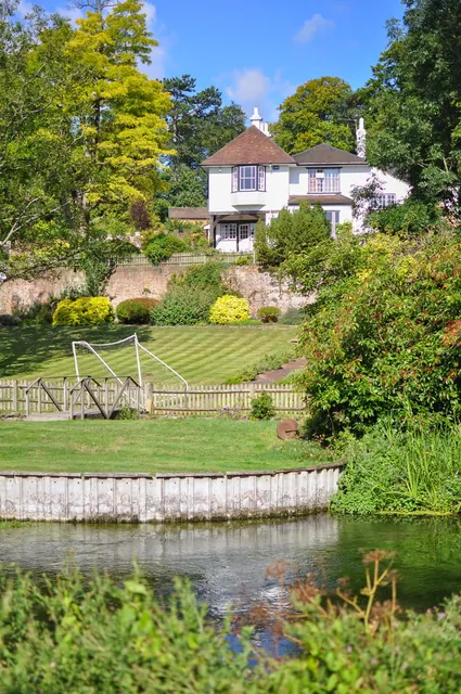 Nice house. They had a small football pitch set up at the bottom of the garden