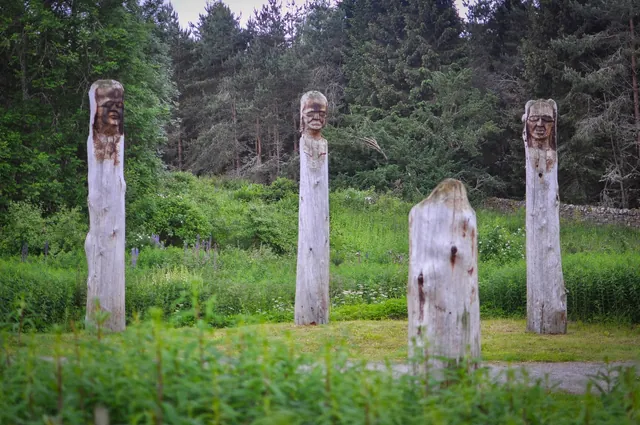 Passing some of the Frank Bruce sculptures close to Feshiebridge