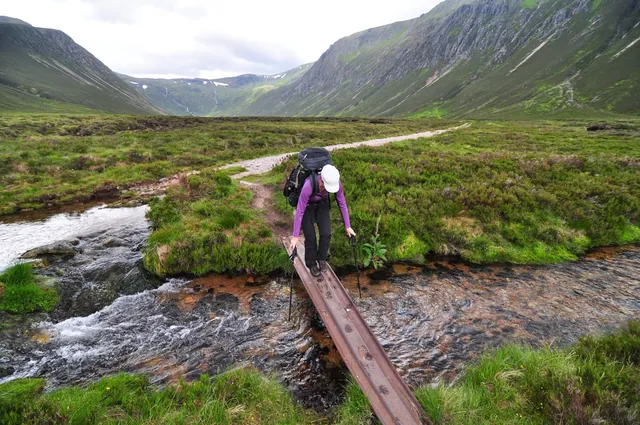Tired and looking for camp. Not a huge amount on offer after a wasted trip crossing a river and looking at Loch Mhic