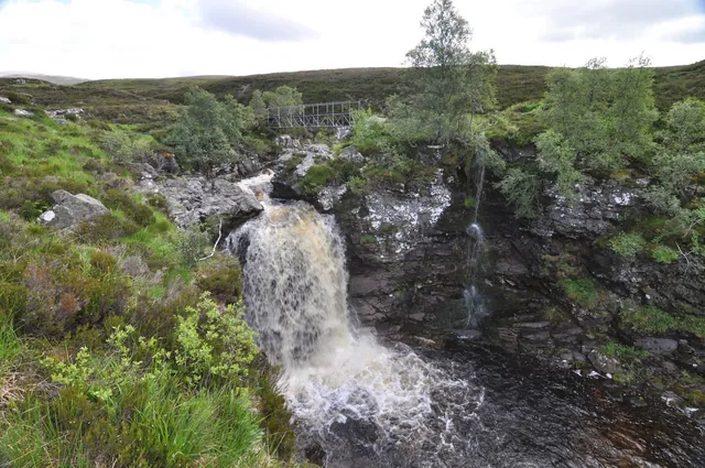 Waterfall and footbridge on the Eidart