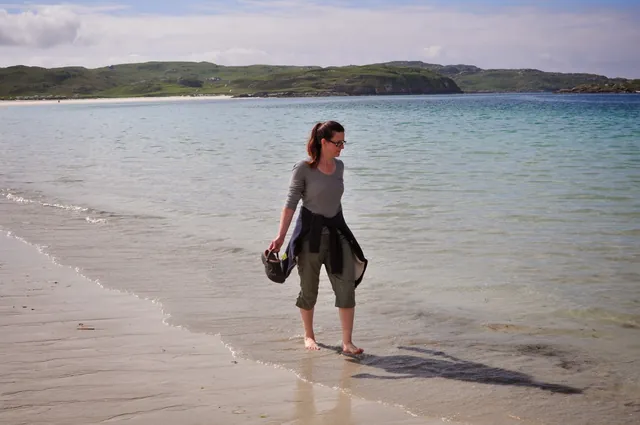 Next day, the sun comes out and we enjoy more beach walking