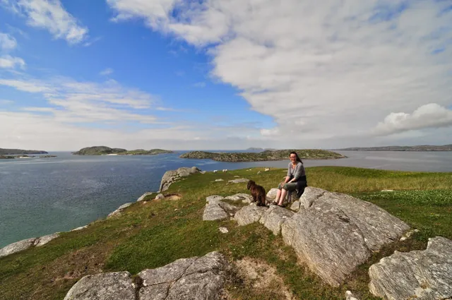 We hiked up to the headland at the end of the beach for superb views