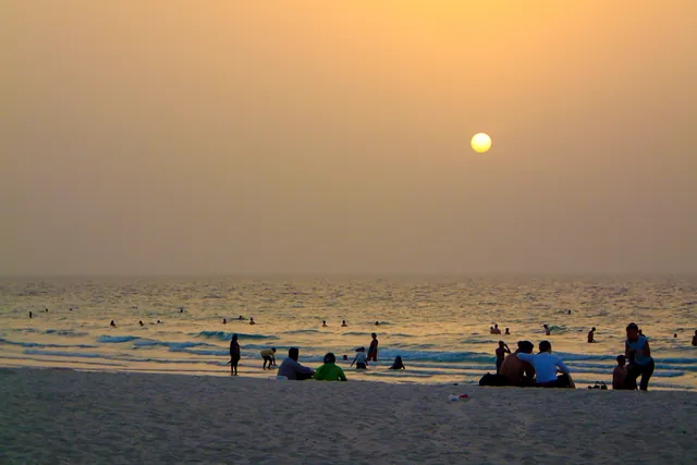 Dubai is an international beach resort, much visited by the western world. But here on the public beach, you get an appreciation for how the east use and enjoy the beach